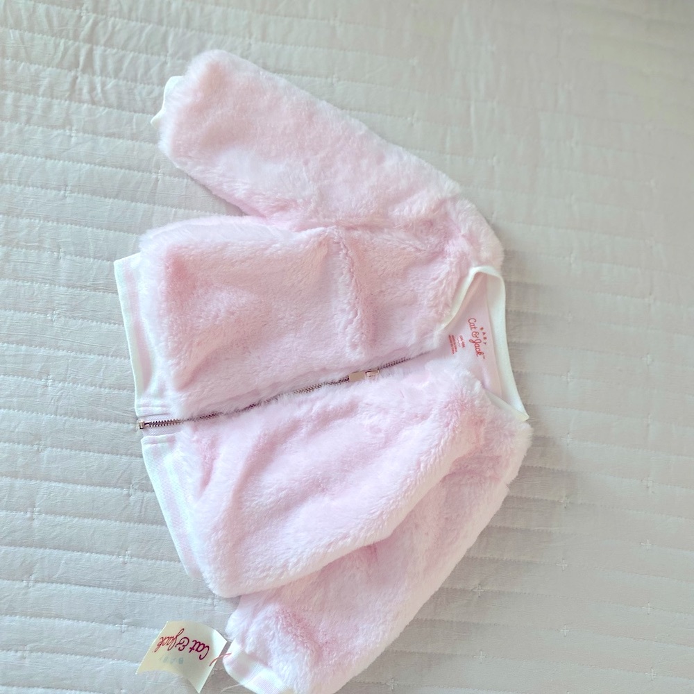 NWT Cat and Jack Cozy Baby Pink Fleece Jacket